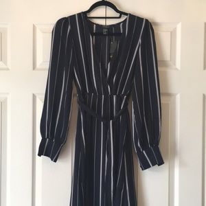 Navy/White Striped Woven Sundress